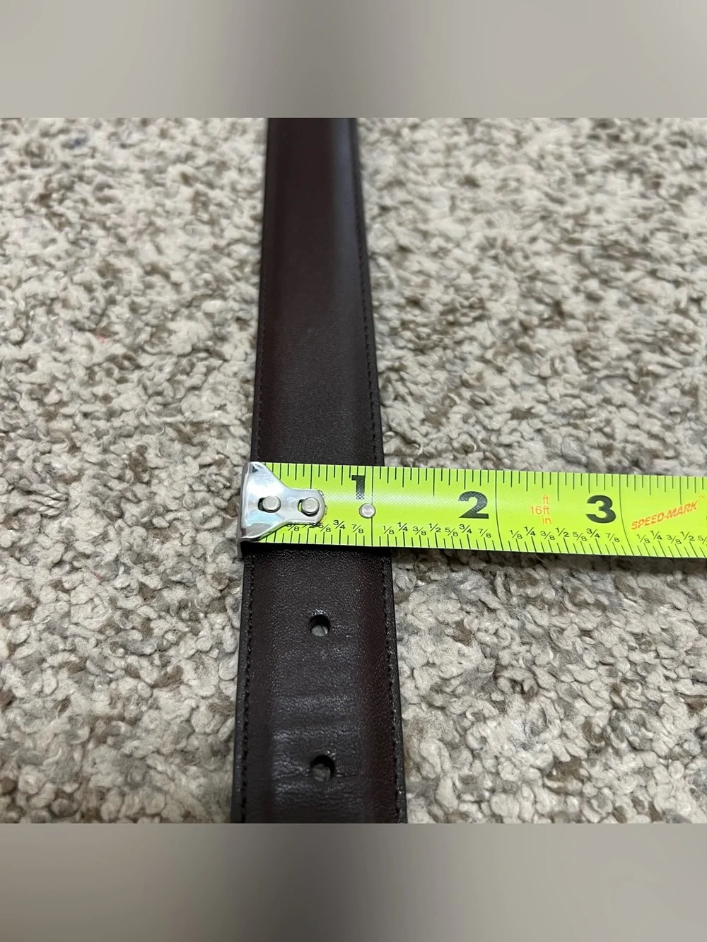 Vtg Coach 5950 Men's Dark Brown Leather Belt with Brass Buckle Size 32